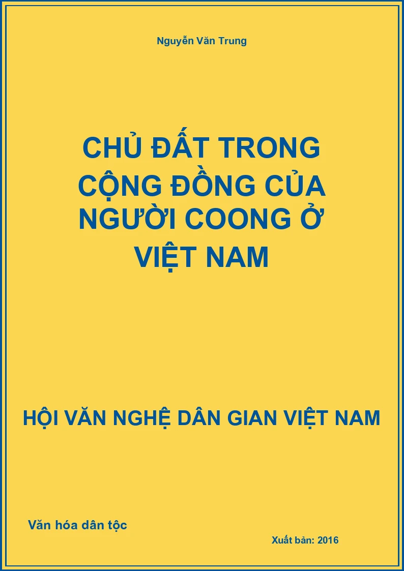 Chủ Đất Trong Cộng Đồng Của Người Coong Ở Việt Nam