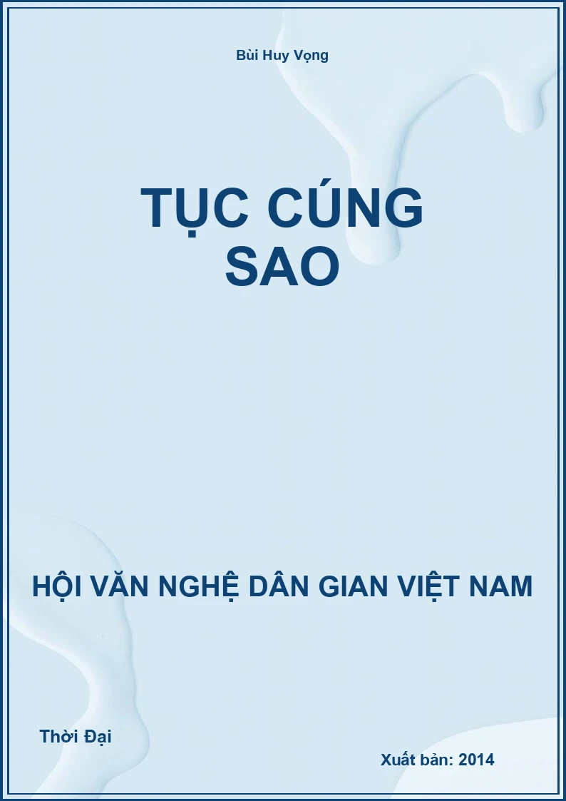 Tục Cúng Sao