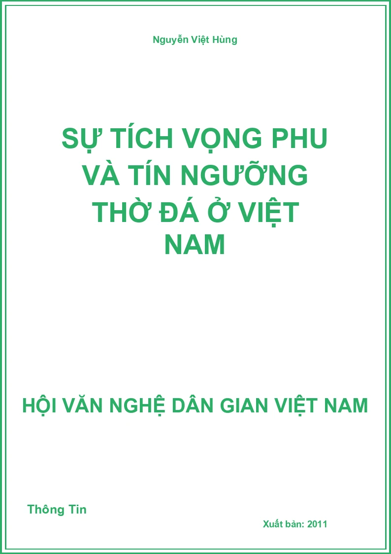 Sự Tích Vọng Phu Và Tín Ngưỡng Thờ Đá Ở Việt Nam