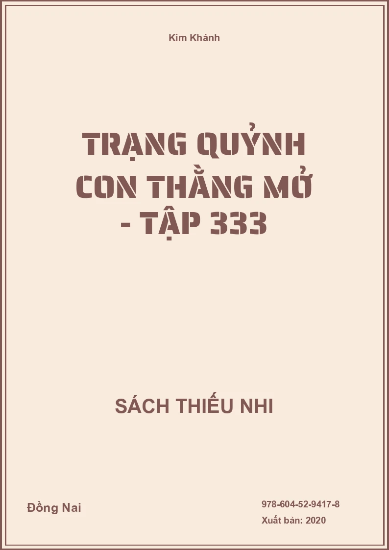 Trạng Quỷnh Con Thằng Mở - Tập 333