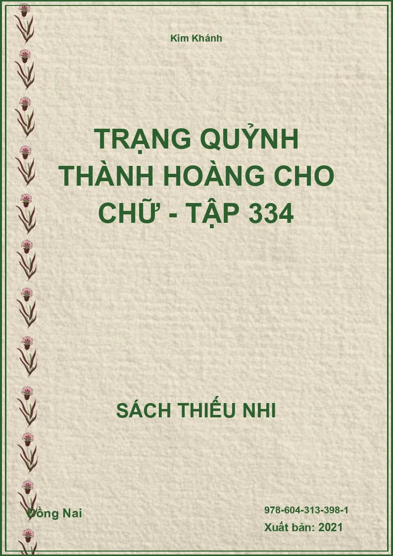 Trạng Quỷnh Thành Hoàng Cho Chữ - Tập 334