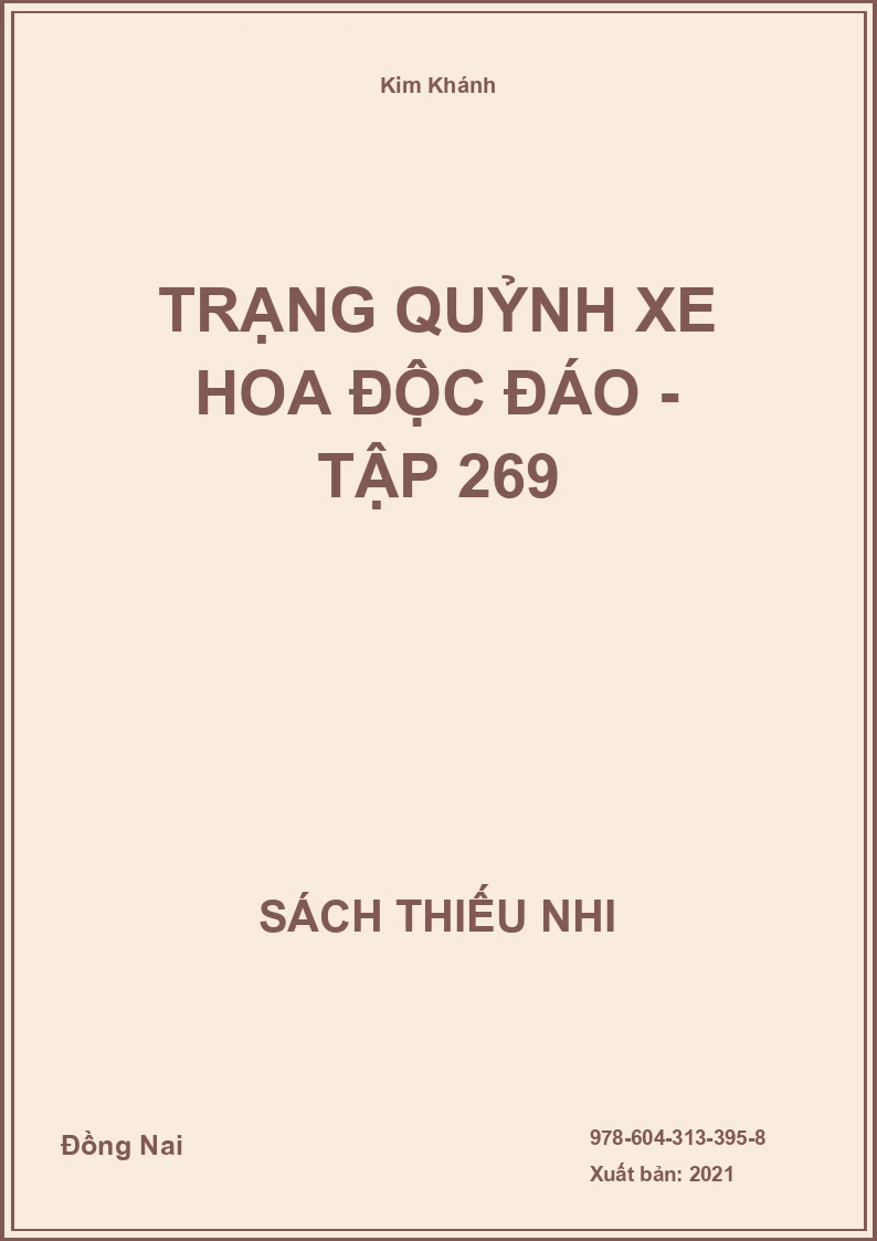 Trạng Quỷnh Xe Hoa Độc Đáo - Tập 269