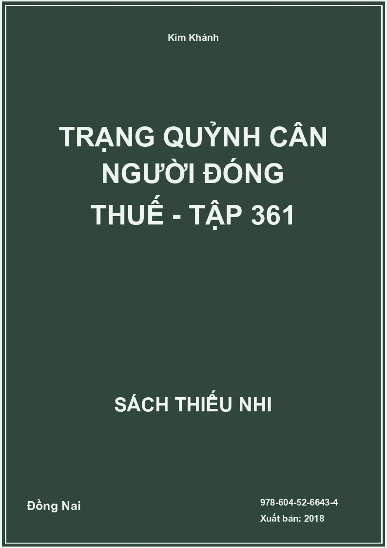 Trạng Quỷnh Cân Người Đóng Thuế - Tập 361