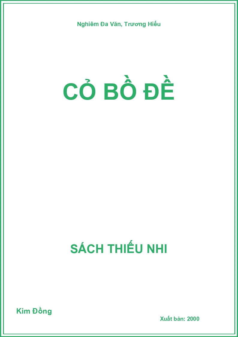 Cỏ bồ đề