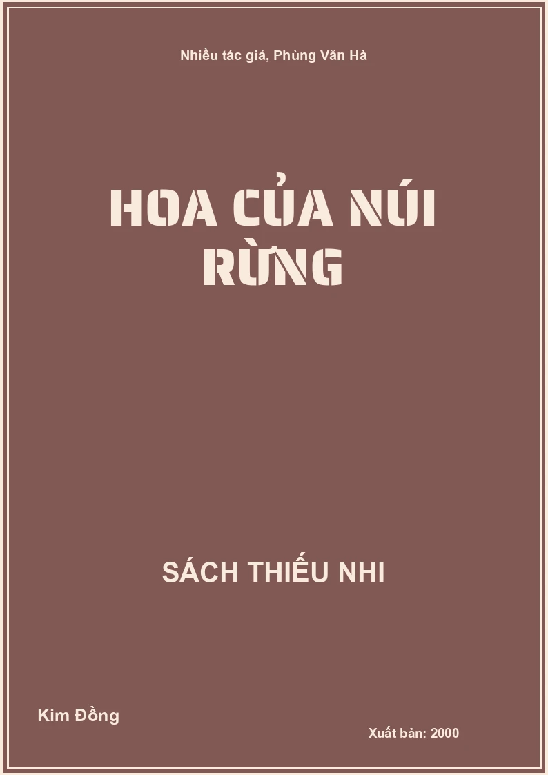 Hoa của núi rừng