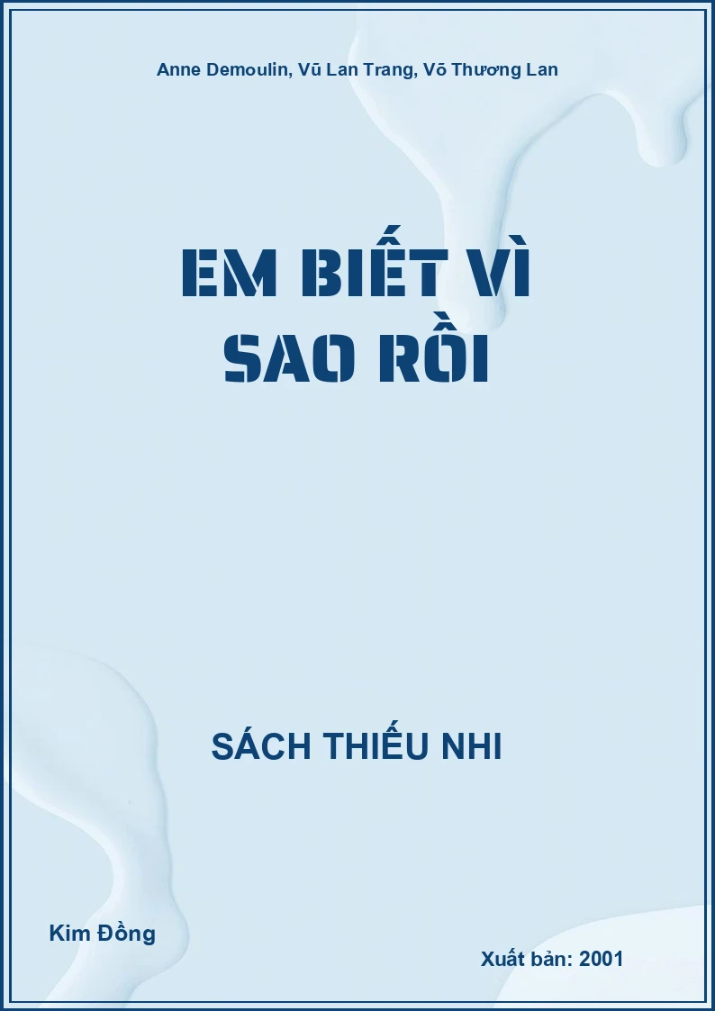 Em biết vì sao rồi