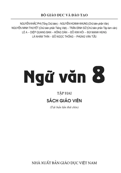 Sách giáo viên Ngữ văn 8 tập 2