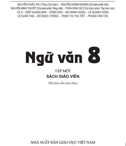 Sách giáo viên Ngữ văn 8 tập 1