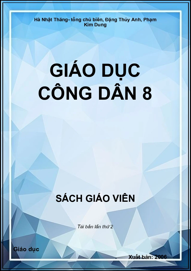 Sách giáo viên Giáo dục công dân 8