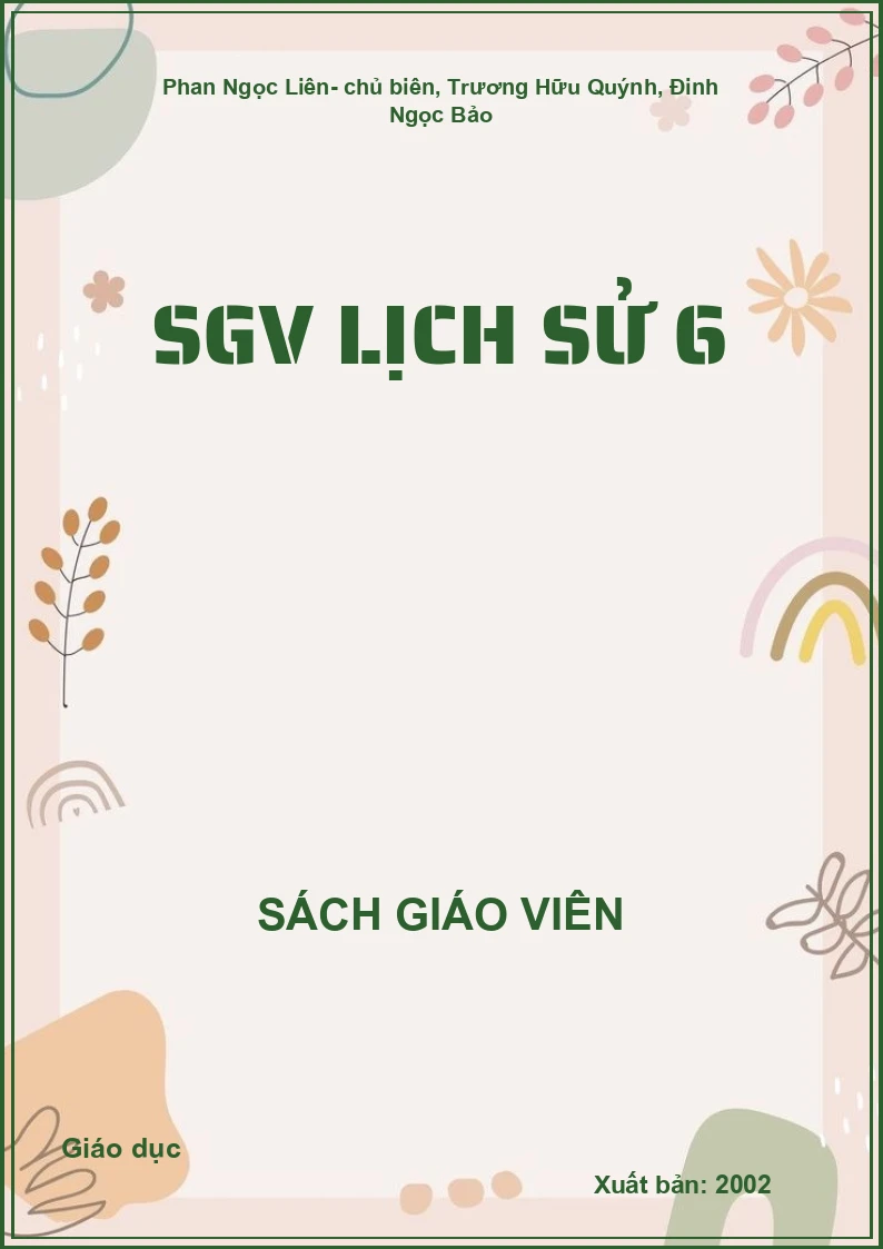Sách giáo viên Lịch sử 6