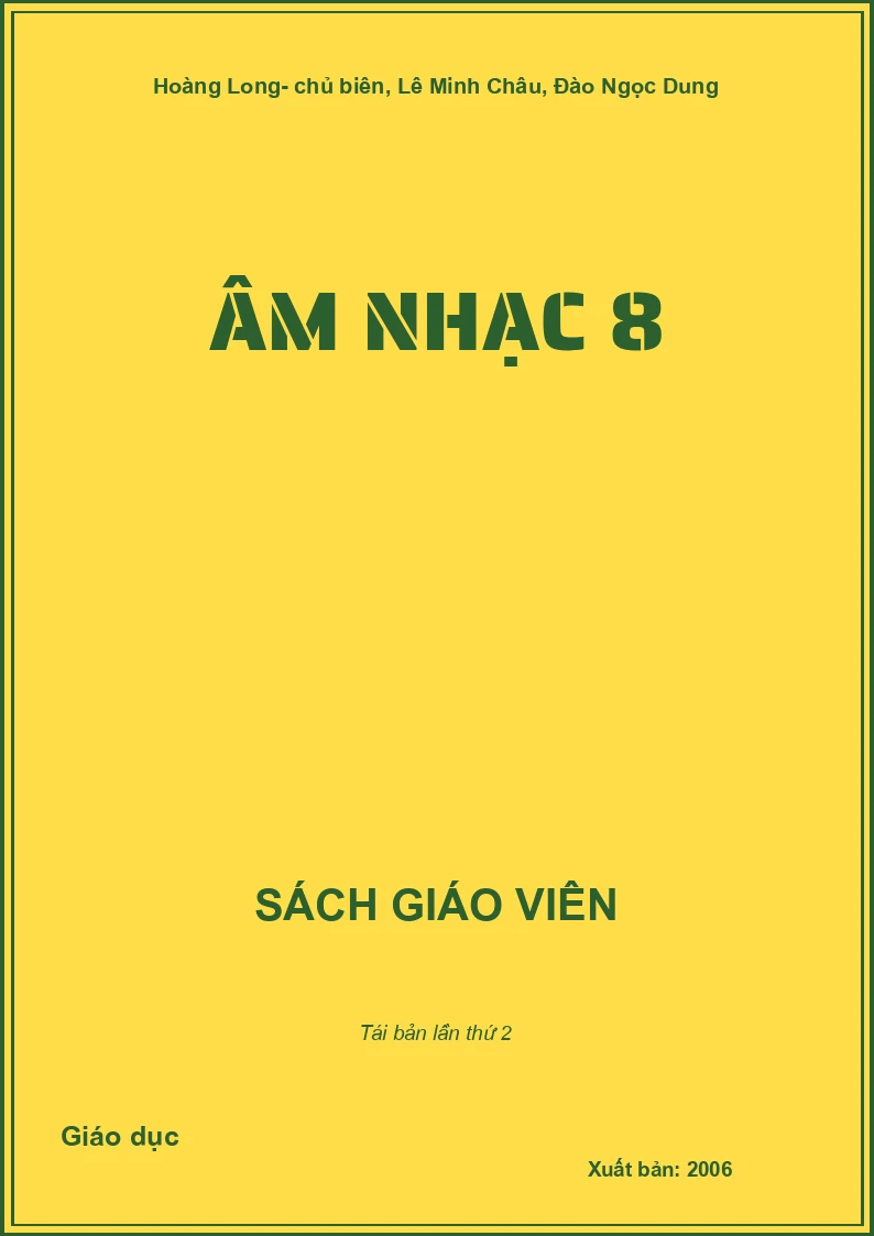 Sách giáo viên Âm nhạc 8