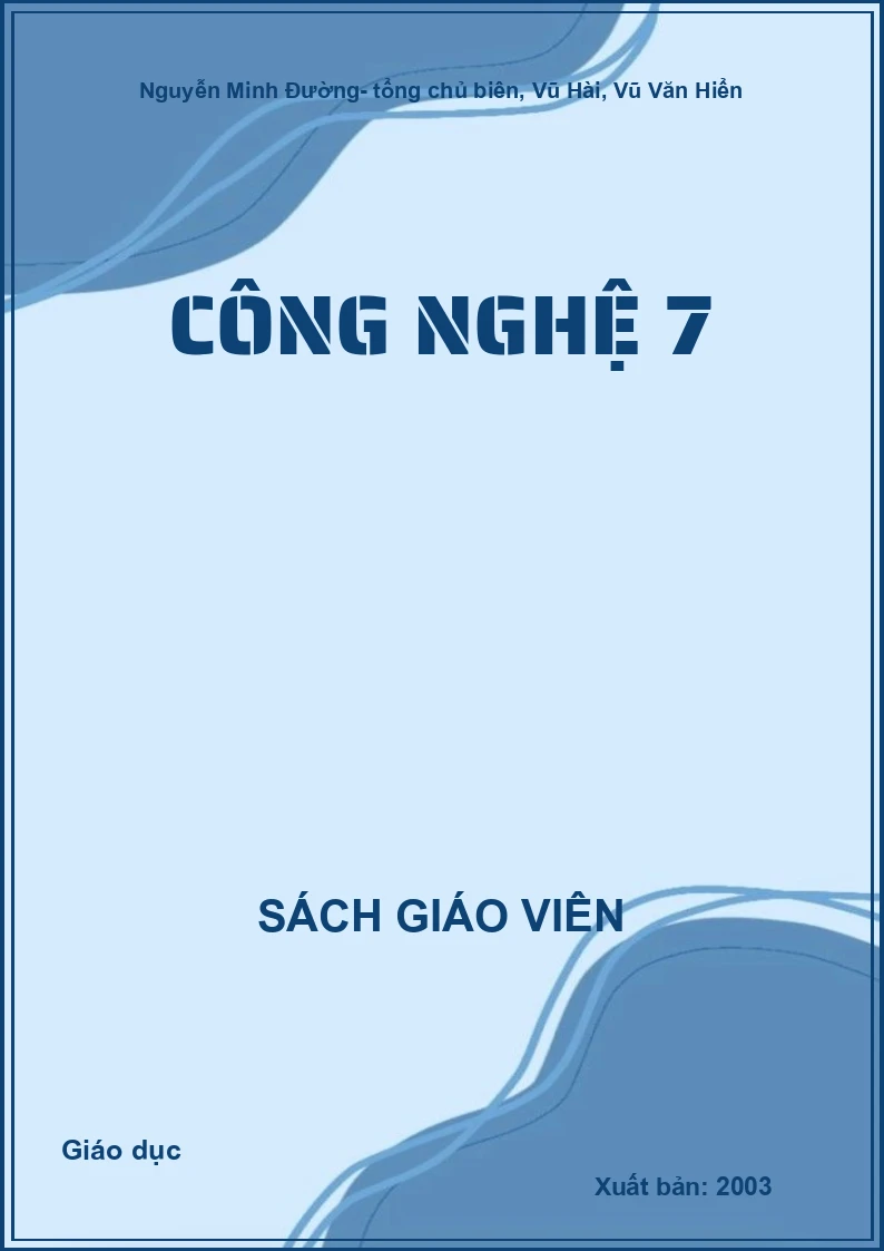 Sách giáo viên Công nghệ 7