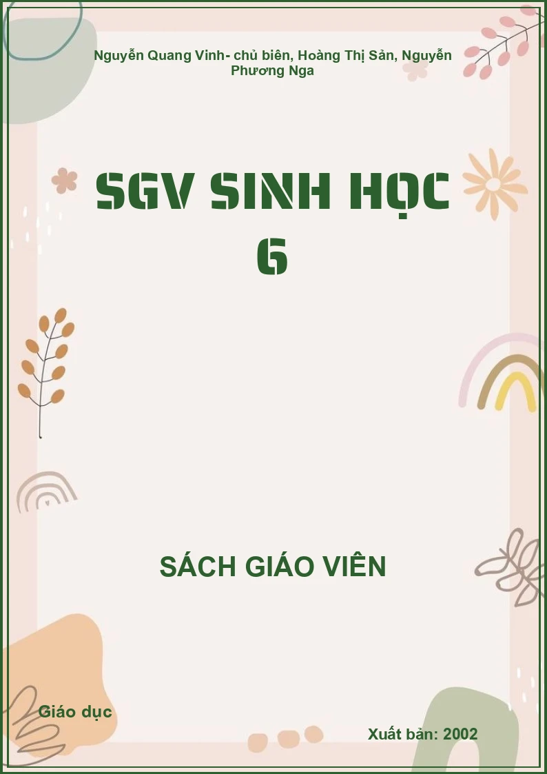 Sách giáo viên Sinh học 6
