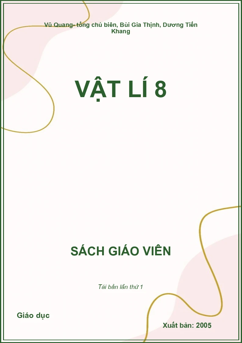 Sách giáo viên Vật lí 8