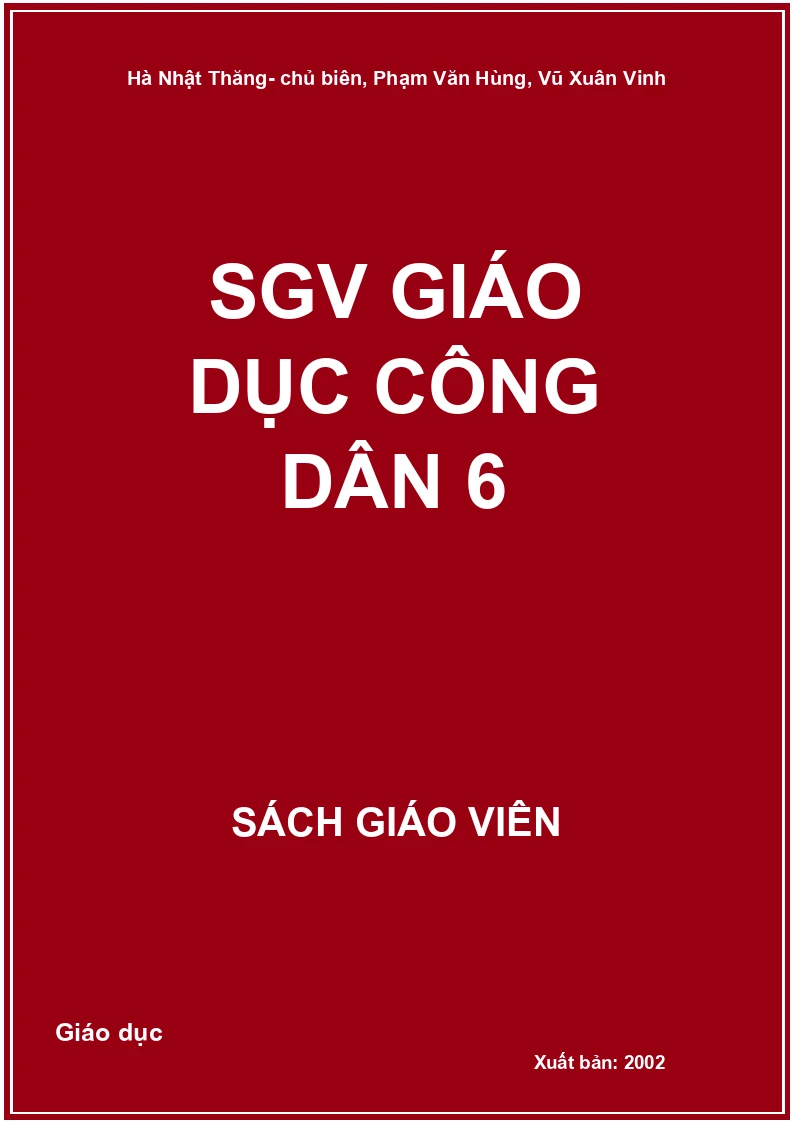 Sách giáo viên giáo dục công dân 6