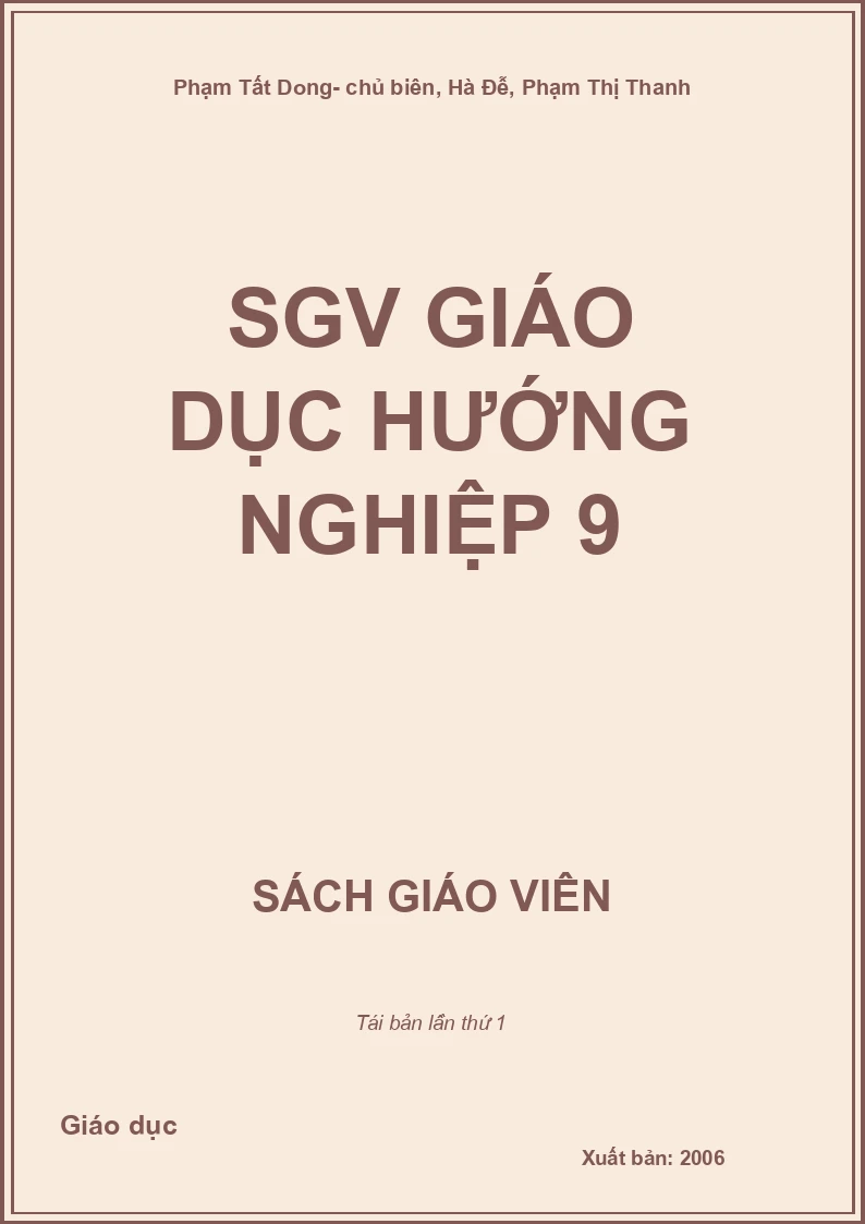 Giáo dục hướng nghiệp 9