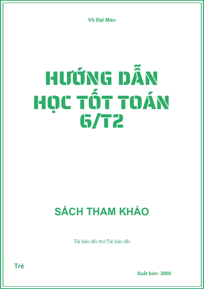 Hướng dẫn học tốt Toán 6 tập 2