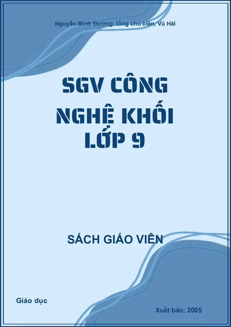 Sách giáo viên Công nghệ 9