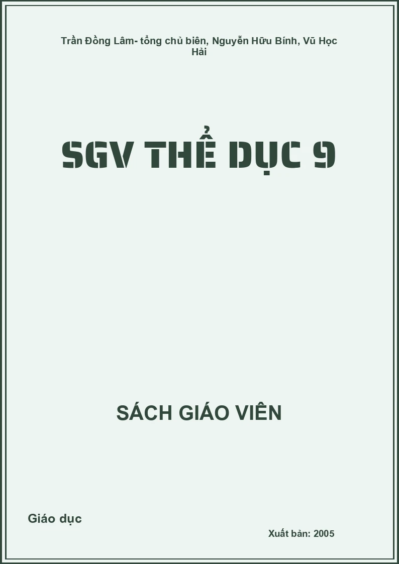 Sách giáo viên Thể dục 9