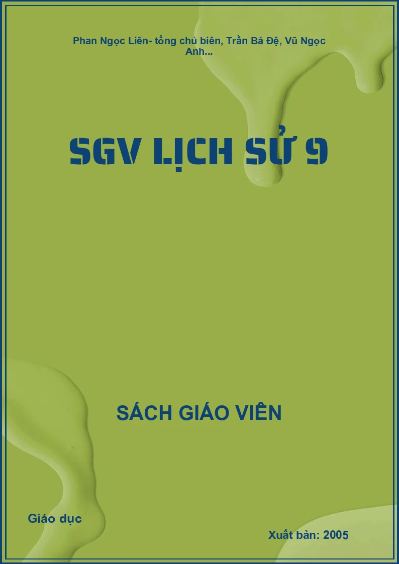 Sách giáo viên Lịch sử 9