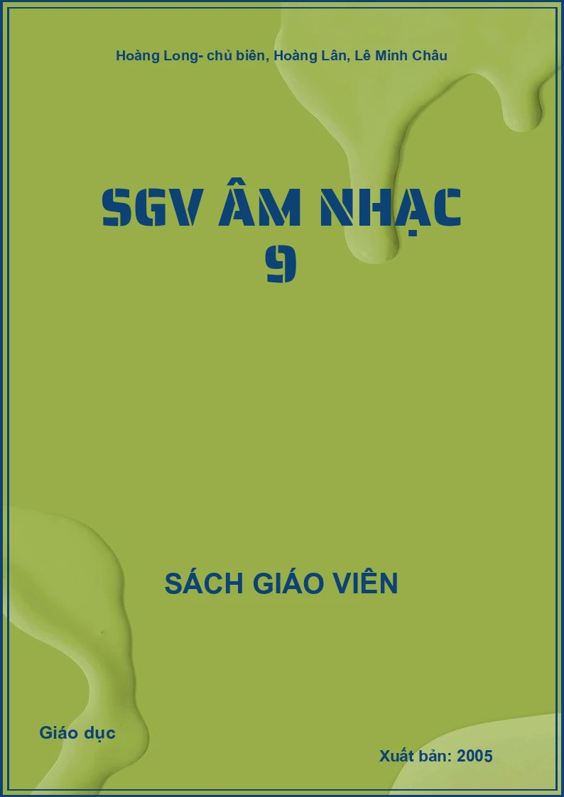 Sách giáo viên Âm nhạc 9