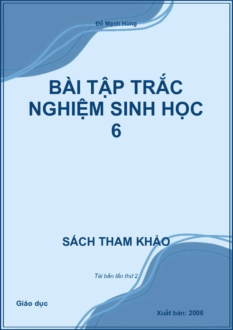 Bài tập trắc nghiệm Sinh học 6