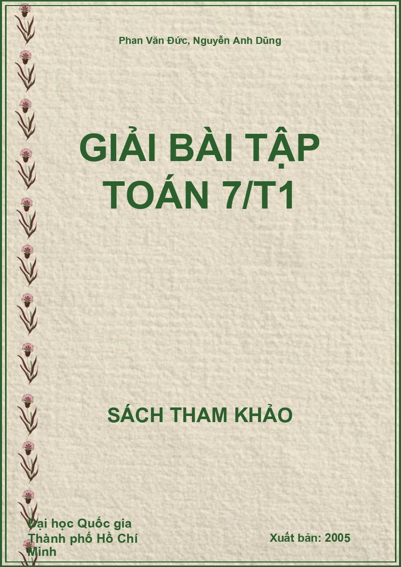 Giải bài tập Toán 7 tập 1
