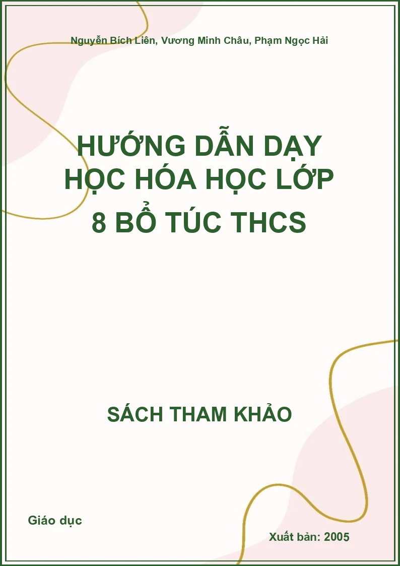 Hướng dẫn dạy học Hóa học lớp 8 bổ túc THCS