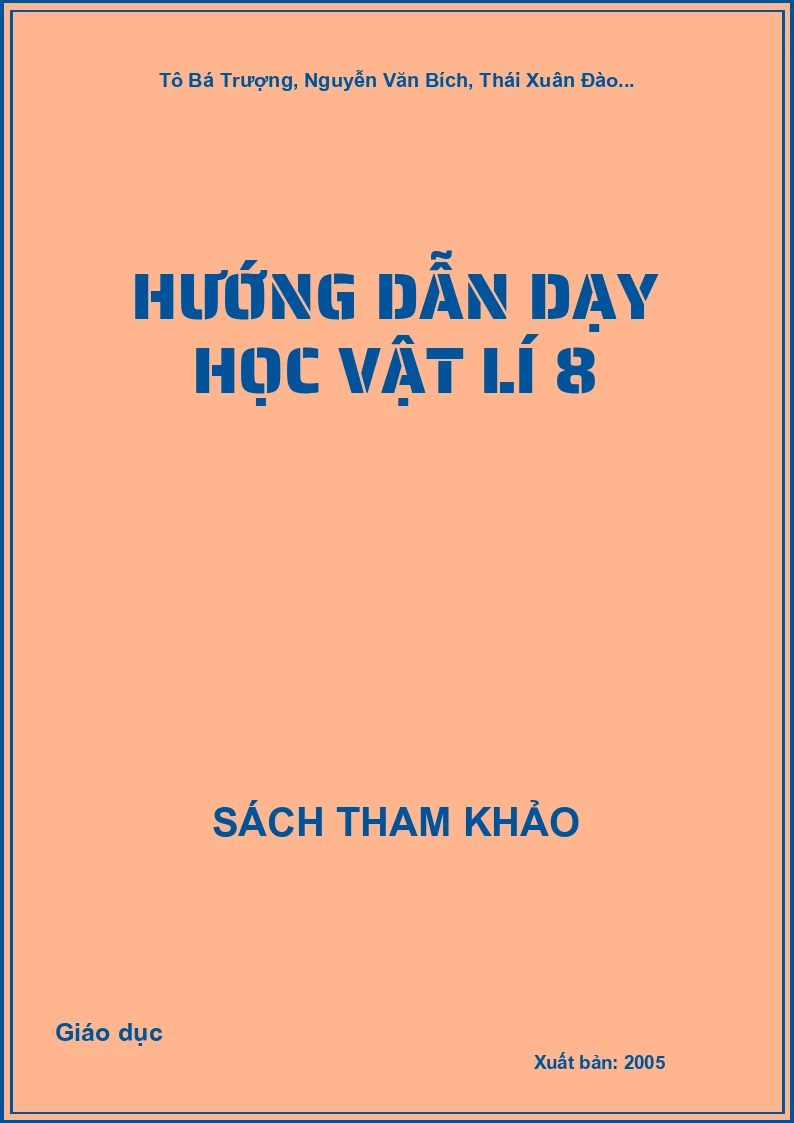 Hướng dẫn dạy học Vật Lí 8