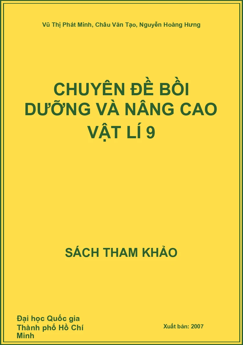 Chuyên đề bồi dưỡng và nâng cao Vật lí 9