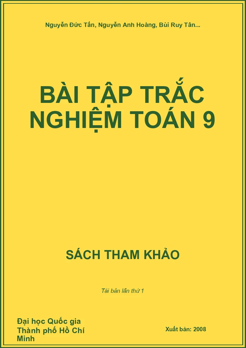 Bài tập trắc nghiệm Toán 9