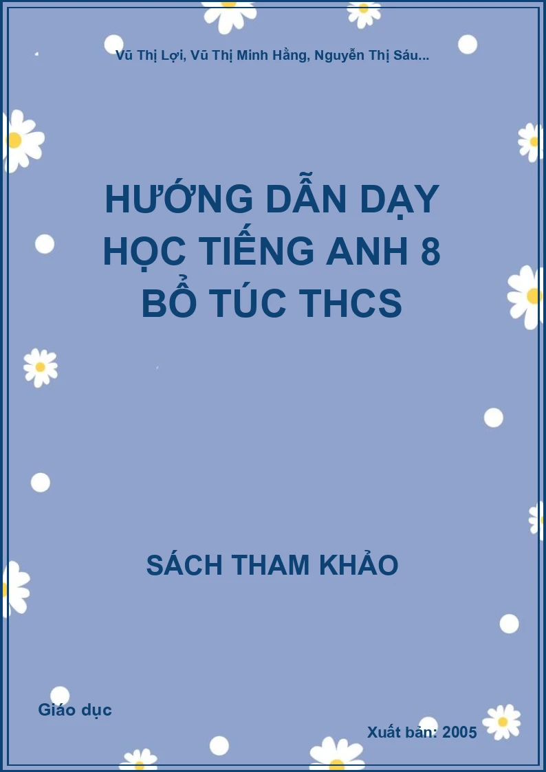 Hướng dẫn dạy học Tiếng Anh 8 bổ túc THCS
