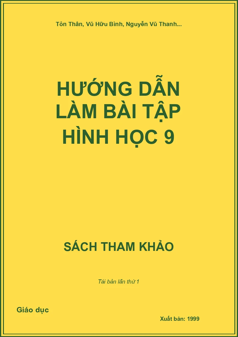 Hướng dẫn làm bài tập Hình học 9