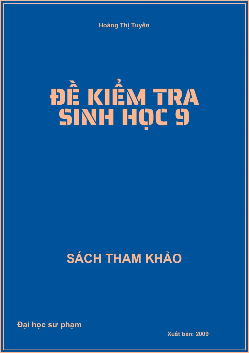 Đề kiểm tra Sinh học 9