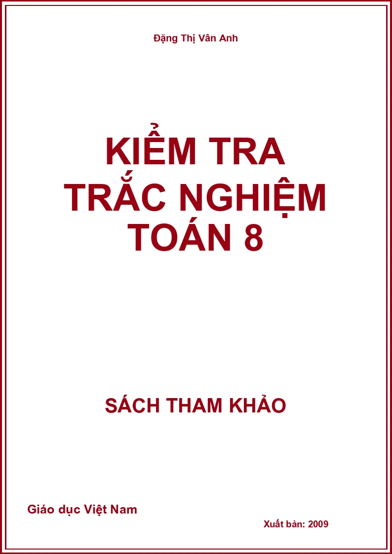 Kiểm tra trắc nghiệm Toán 8
