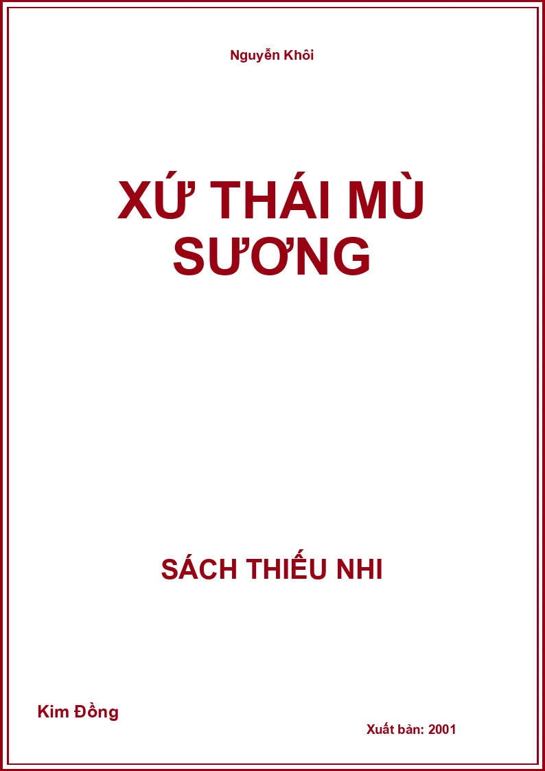 Xứ Thái mù sương
