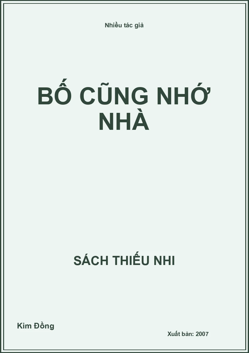 Bố cũng nhớ nhà
