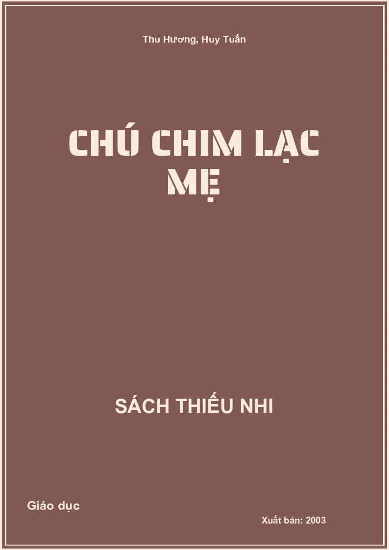 Chú chim lạc mẹ