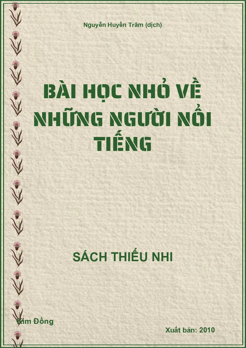 Bài học nhỏ về những người nổi tiếng