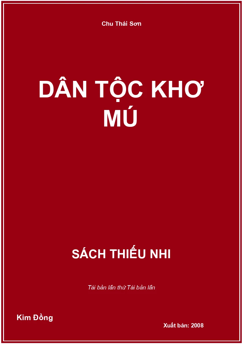 Dân tộc Khơ mú