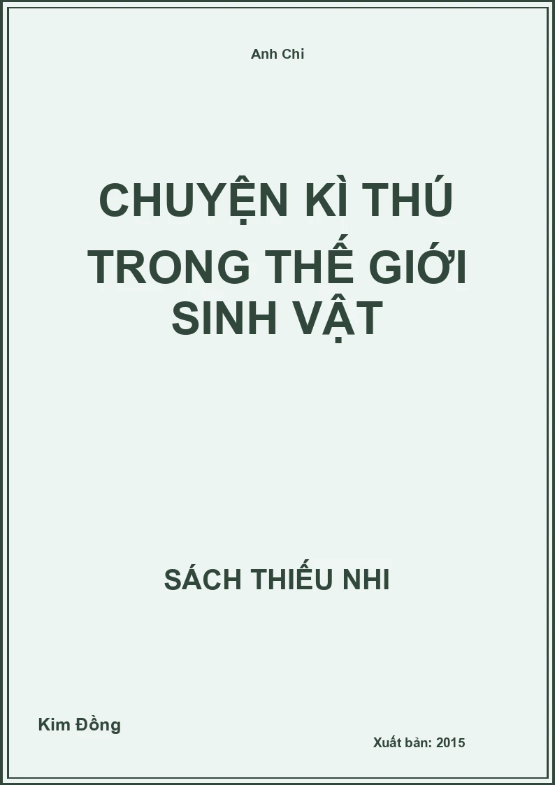 Chuyện kì thú trong thế giới sinh vật
