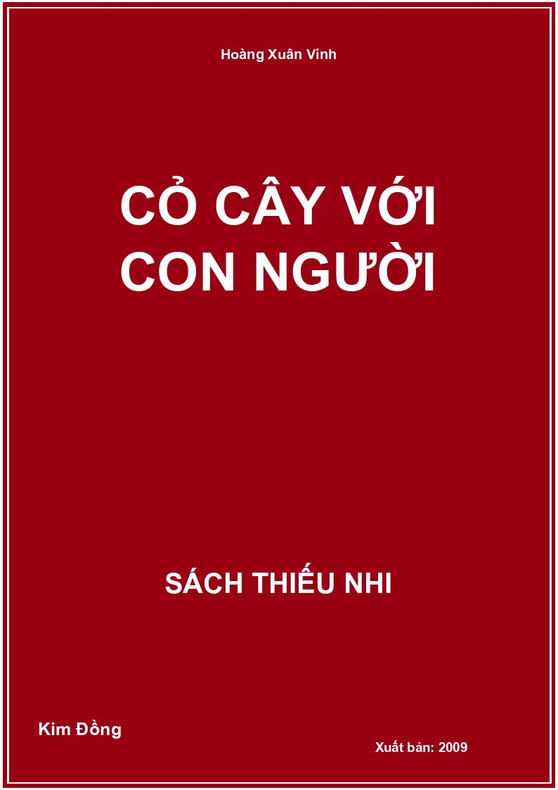 Cỏ cây với con người