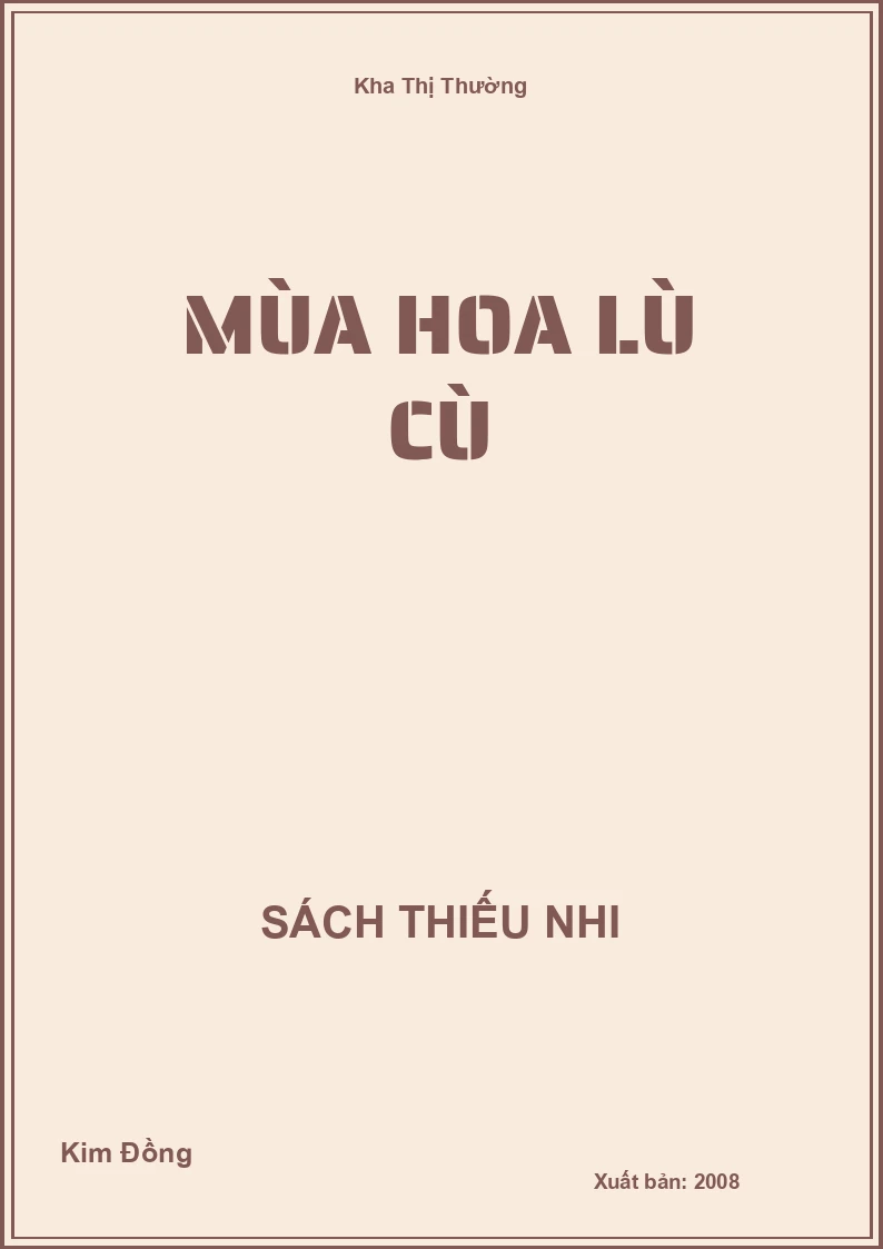 Mùa hoa lù cù