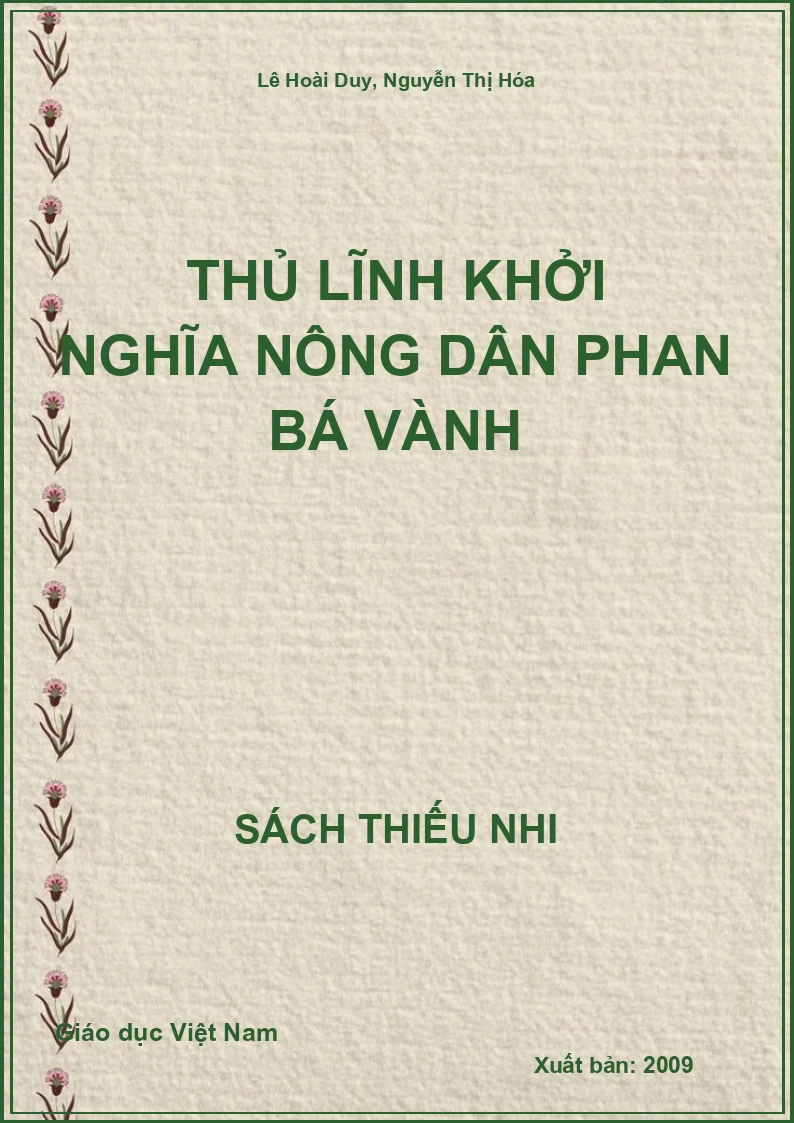 Thủ lĩnh khởi nghĩa nông dân Phan Bá Vành