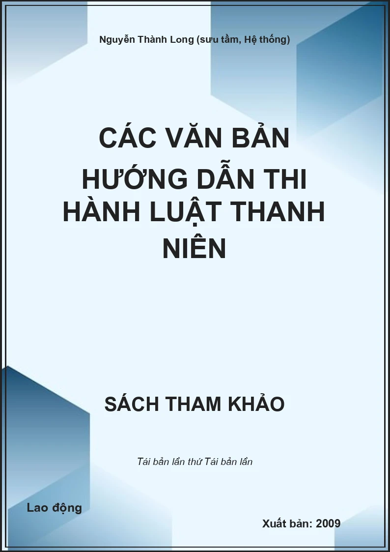 Các văn bản hướng dẫn thi hành luật thanh niên