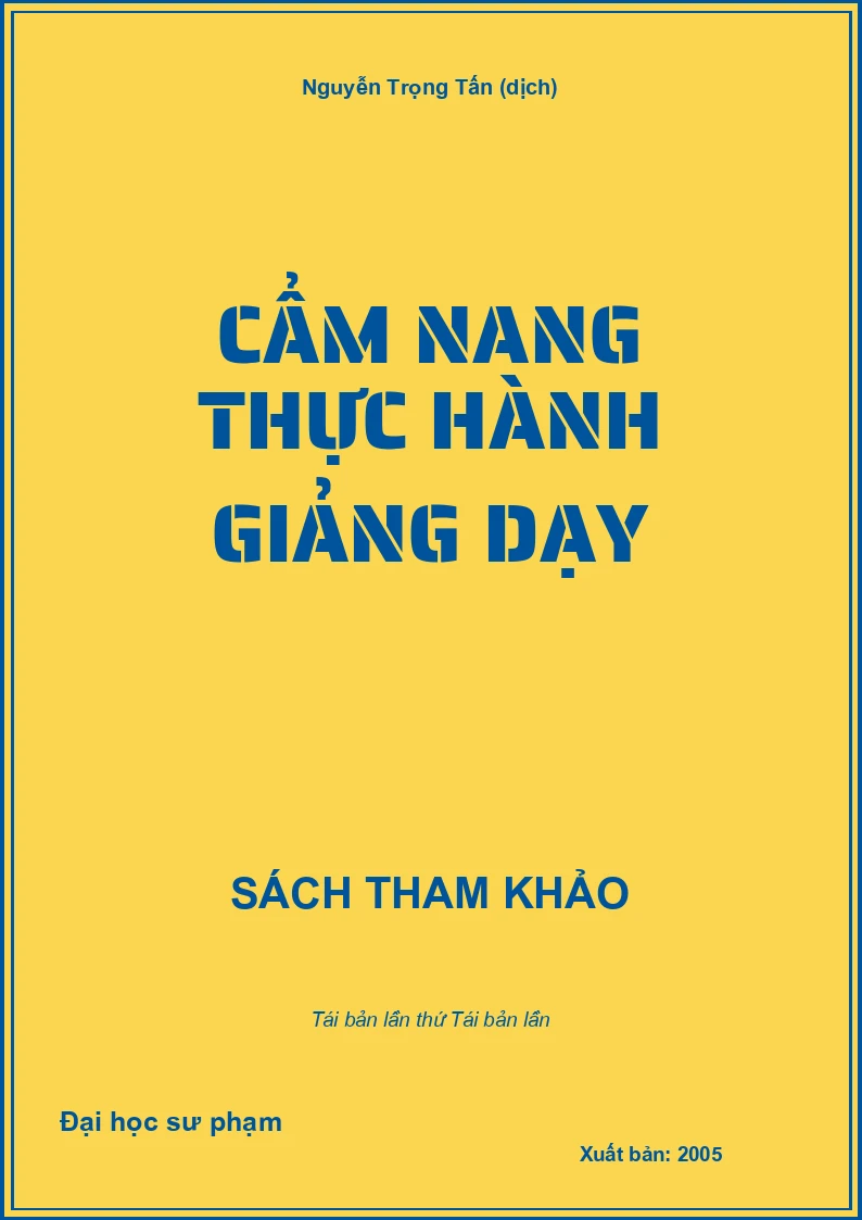 Cẩm nang thực hành giảng dạy