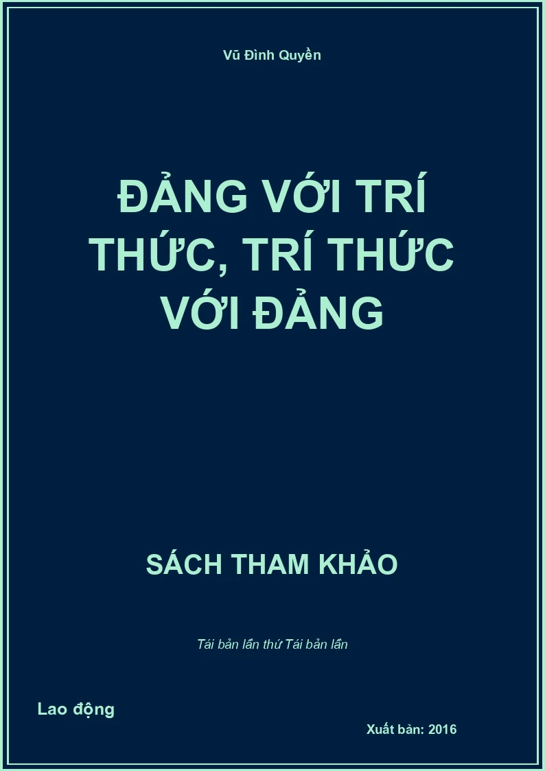Đảng với trí thức, trí thức với Đảng