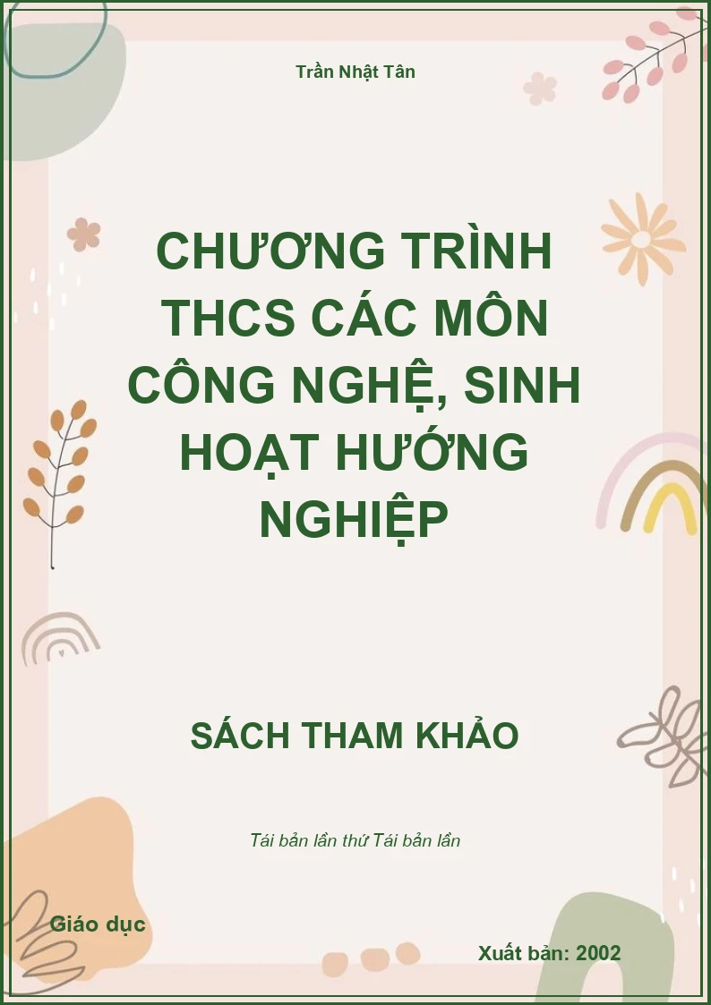 Chương trình THCS các môn Công nghệ, Sinh hoạt hướng nghiệp