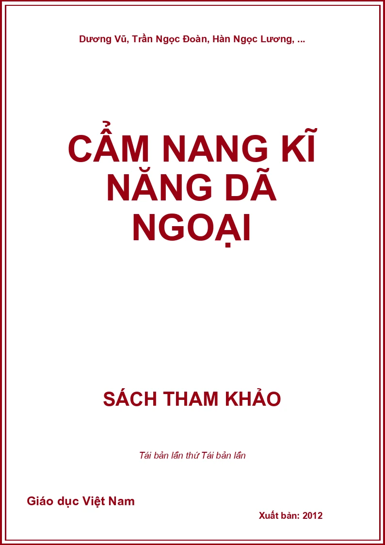 Cẩm nang kĩ năng dã ngoại