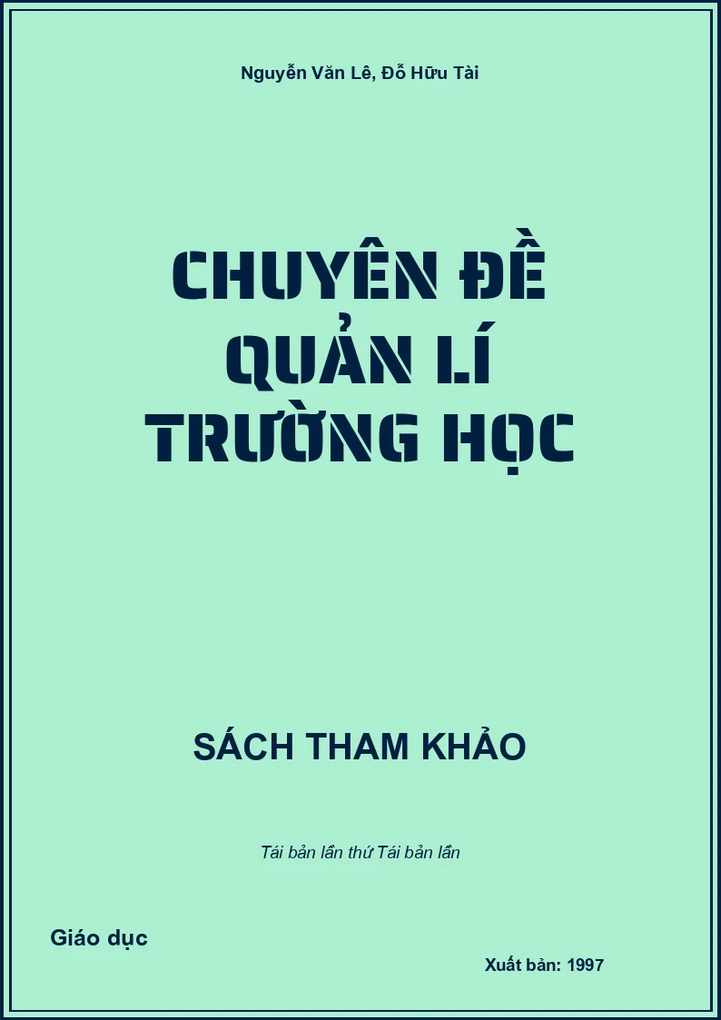 Chuyên đề quản lí trường học